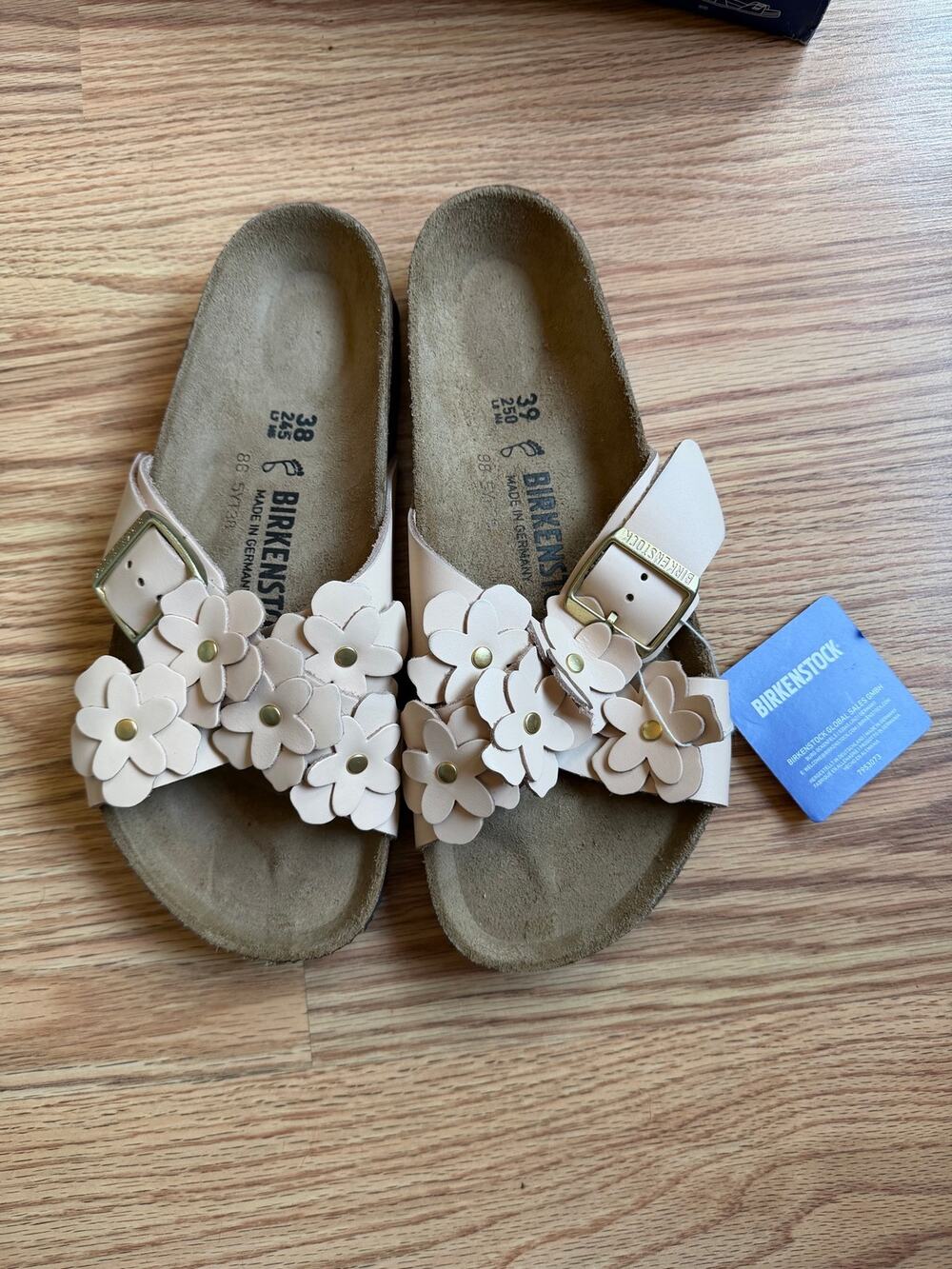 Birkenstock sienna flower light rose new with box